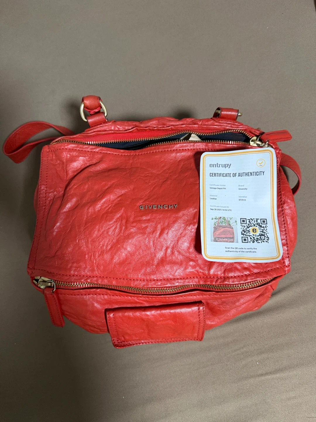 Givenchy Red Leather Antigona Bag