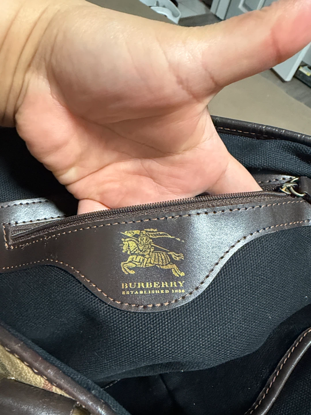 Burberry Haymarket Check Tote Bag - photo 2