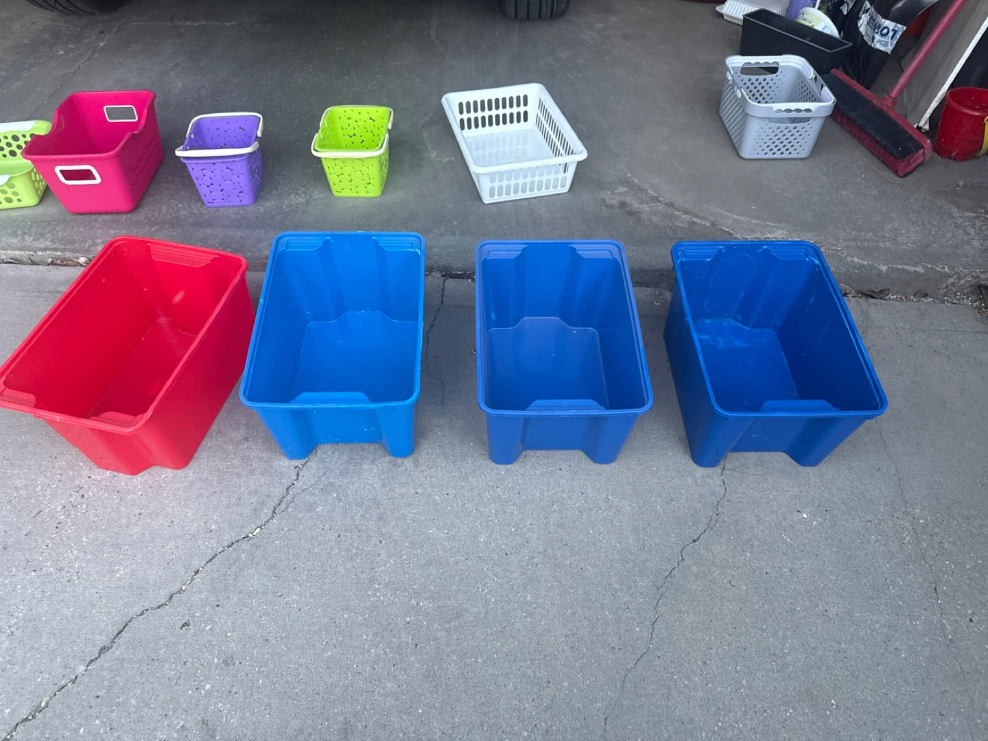 Assorted Plastic Bins and Baskets - photo 2
