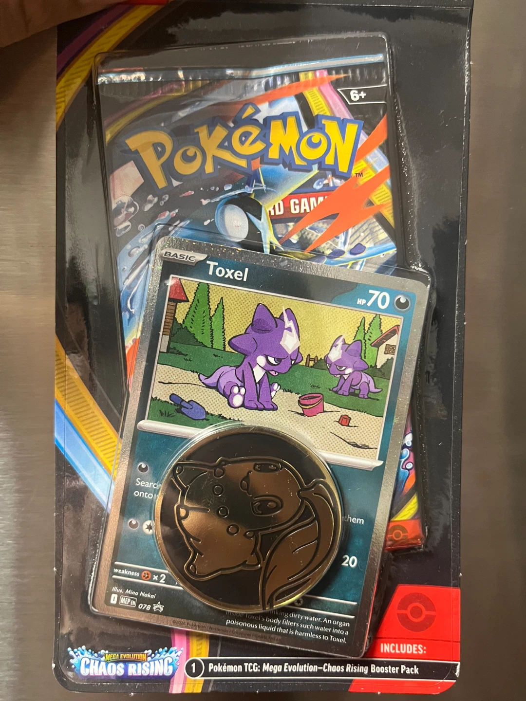 Pokémon TCG Chaos Rising Booster Pack with Coin
