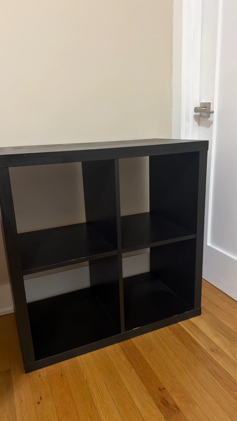 Black 4-Cube Storage Organizer Unit