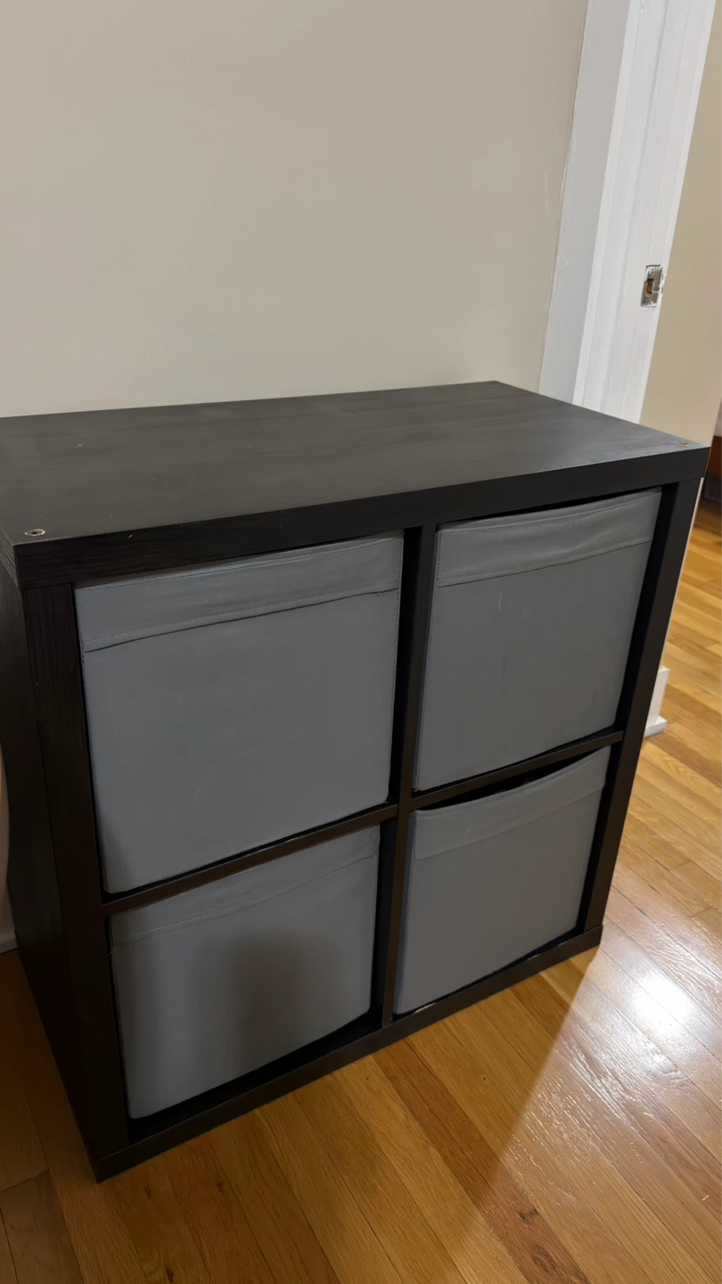 Black 4-Cube Storage Organizer Unit - photo 3