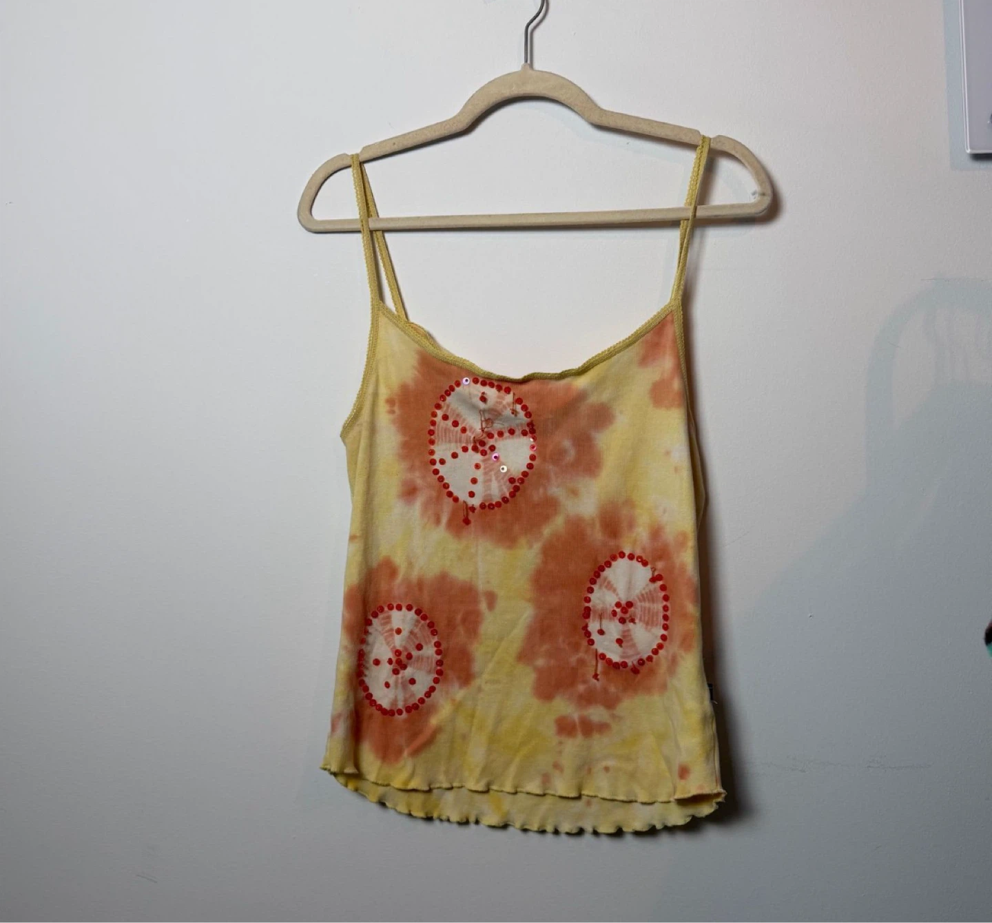 y2k Tie-Dye Tank Top with Sequins