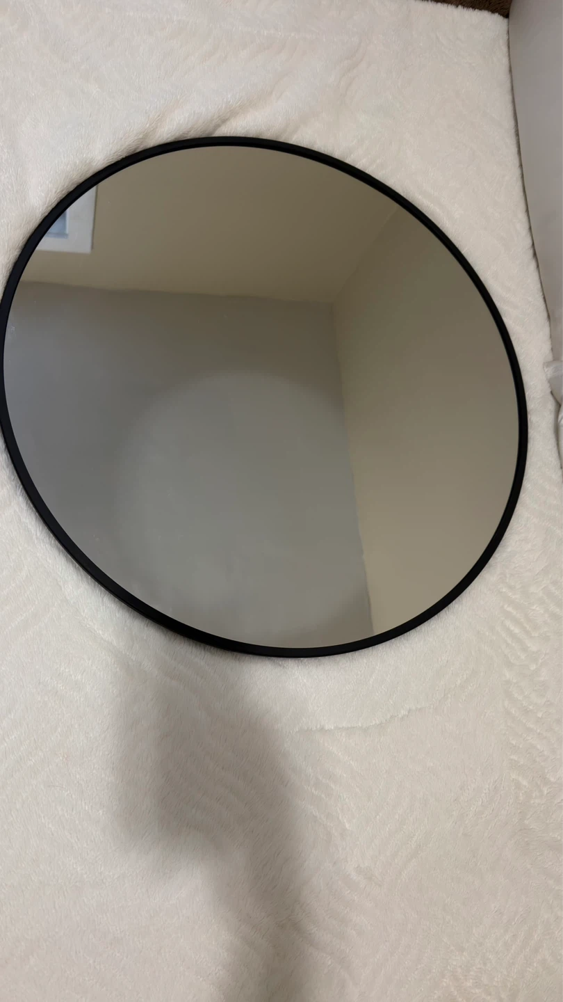 Oval Black Framed Mirror