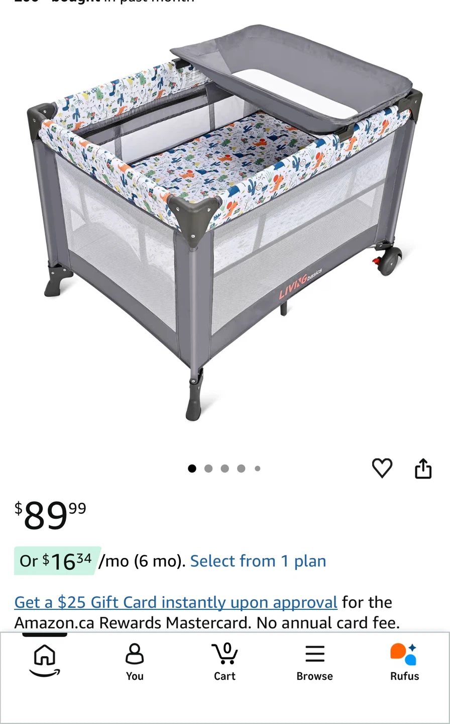 LIVINGbasics Playpen Baby Bassinet Activity Centre Diaper Table