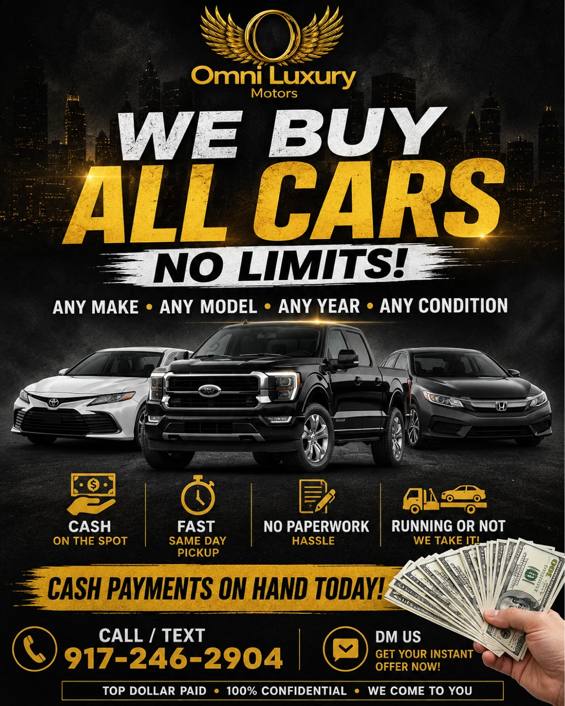 Buying all cars!!!! GET CASH NOW!