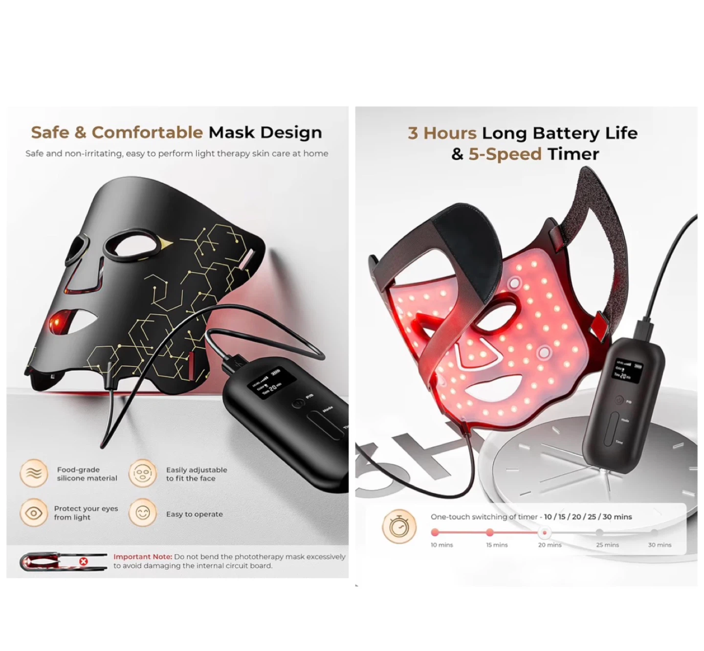 Brand new LED Light Therapy mask (E106A) for Face - photo 5