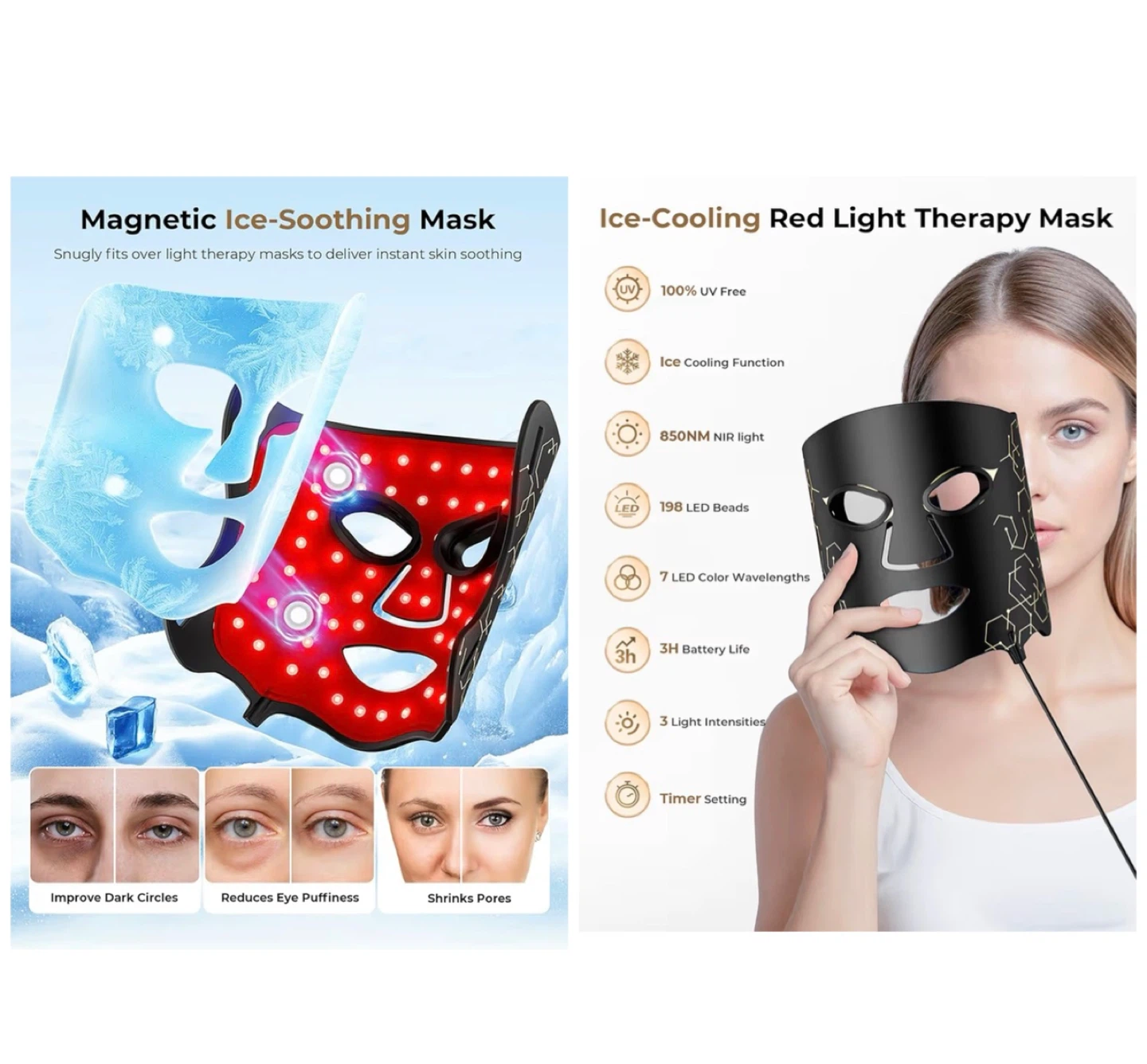 Brand new LED Light Therapy mask (E106A) for Face - photo 3
