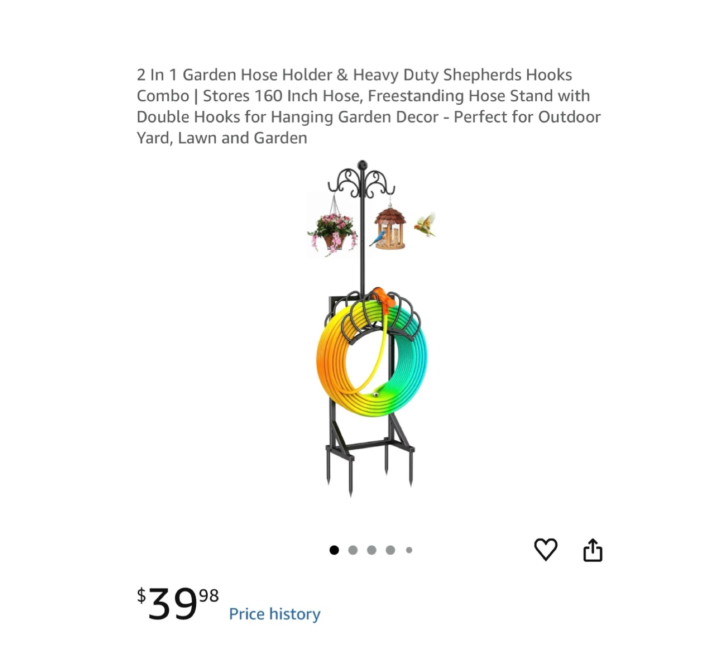 Brand new 2 In 1 Garden Hose Holder & Heavy Duty
