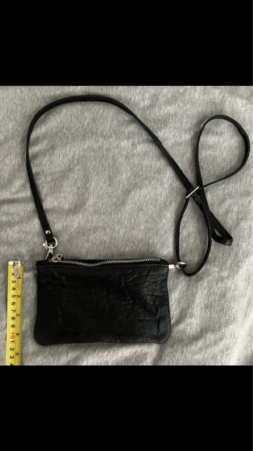 Italian Leather Small Black Crossbody Bag Purse 💼 👜 👛👝🇮🇹🖤 - photo 5