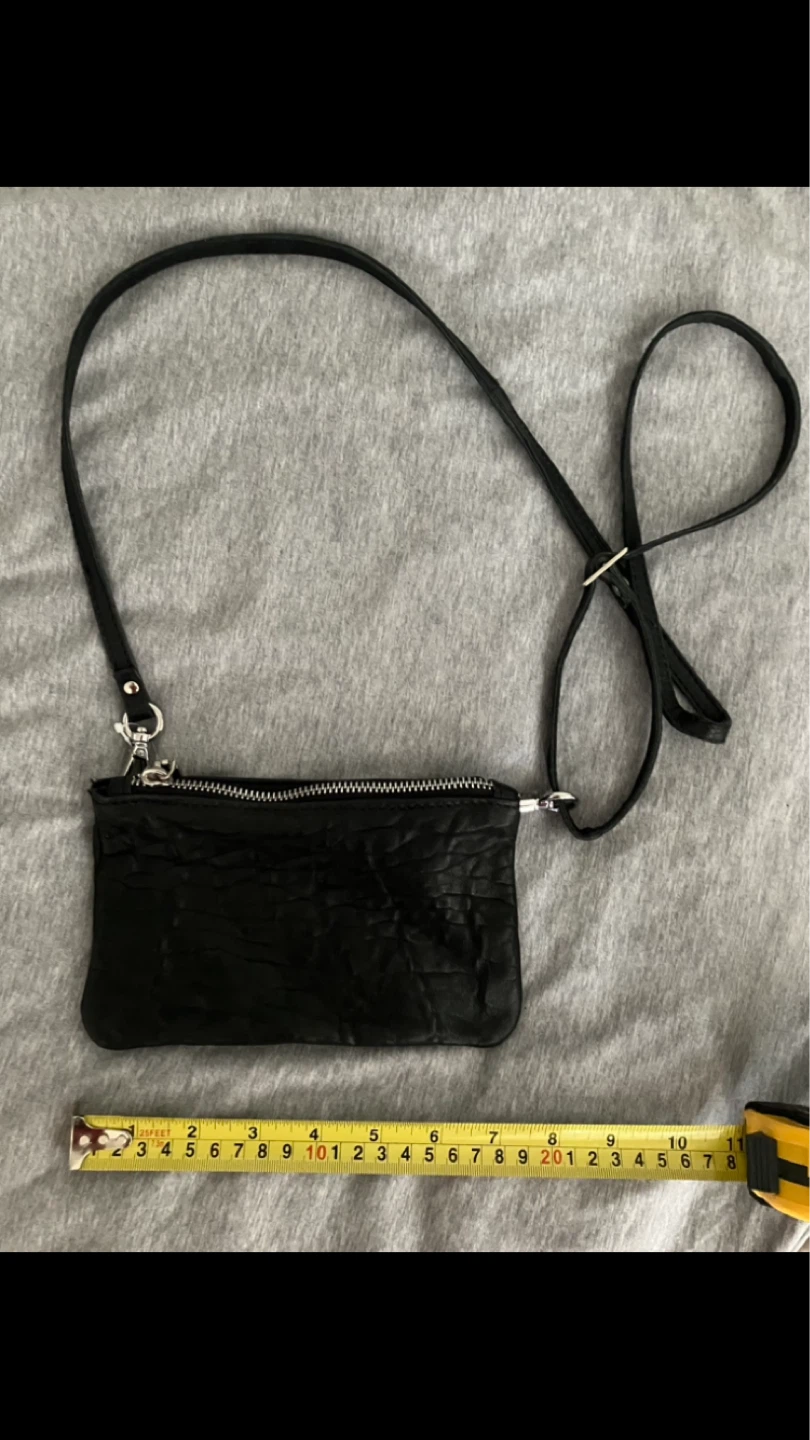 Italian Leather Small Black Crossbody Bag Purse 💼 👜 👛👝🇮🇹🖤 - photo 4