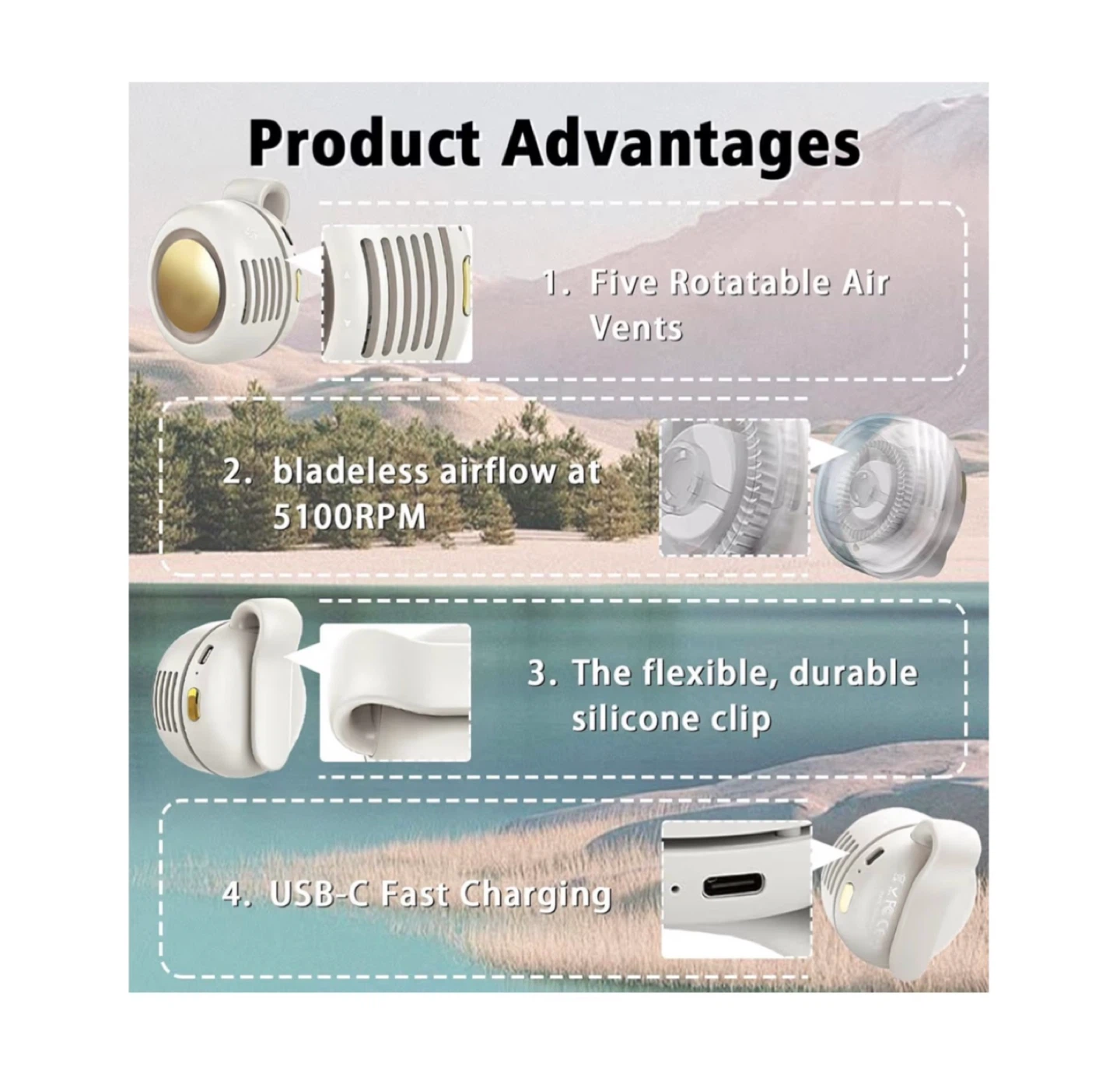 Brand new Portable Clip-On Fan - photo 4