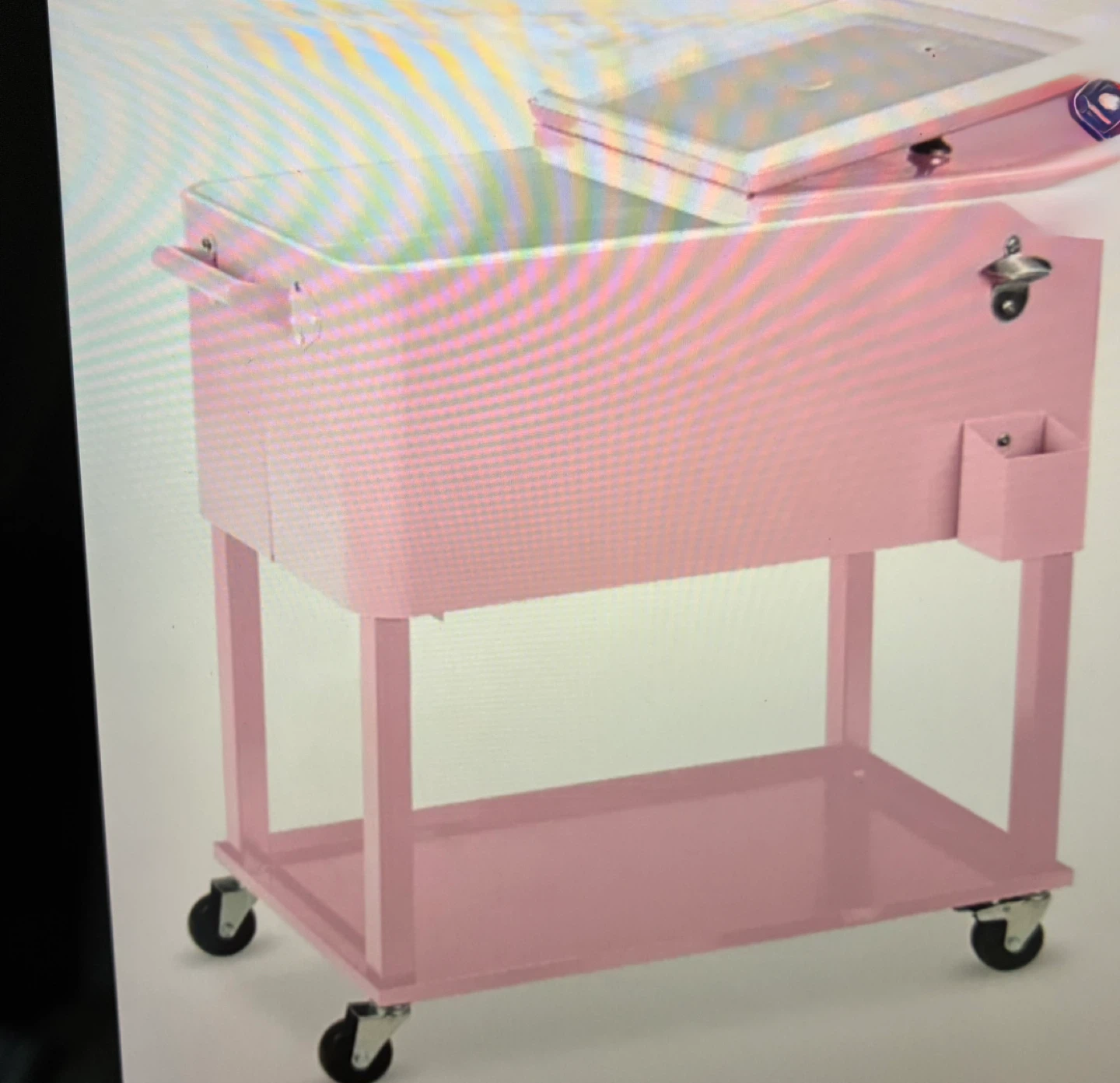 Saintly Winery 80-QT Rolling Cooler - Pink - photo 4