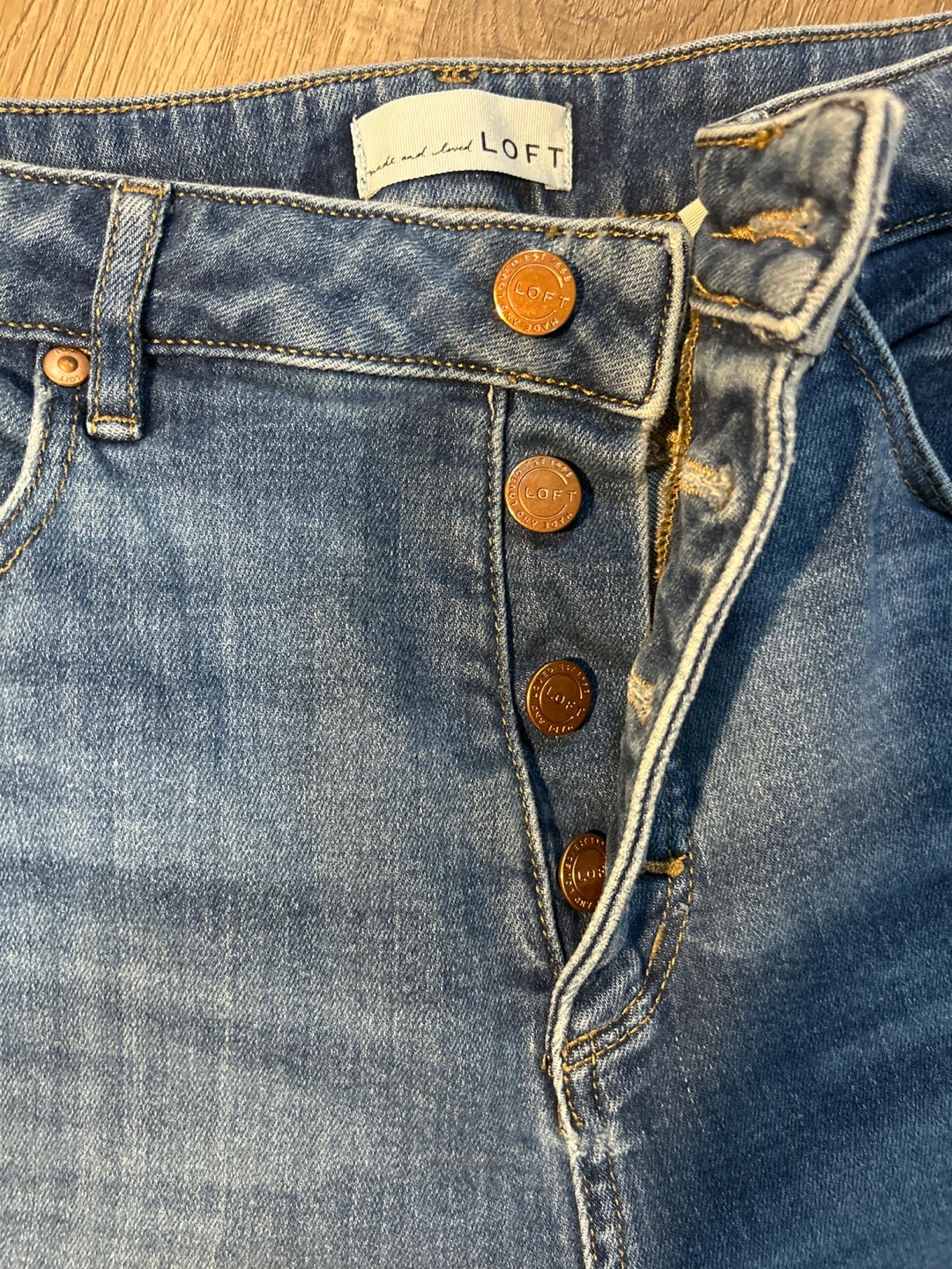 LOFT Curvy High Skinny Jeans Size 31 - photo 4