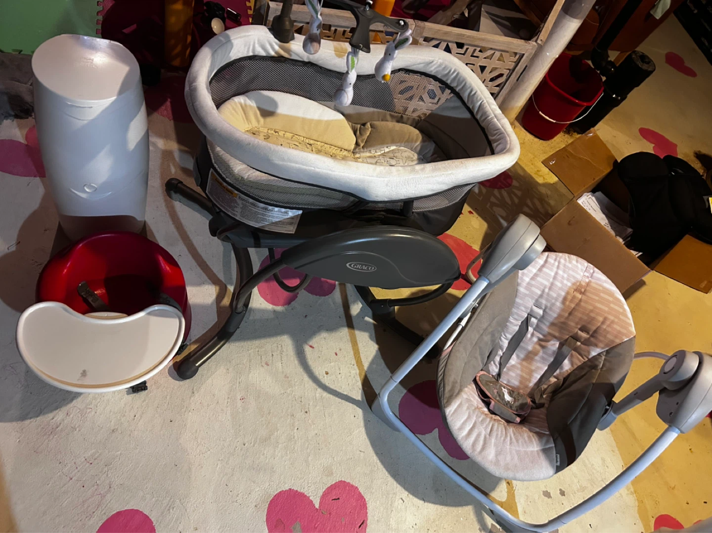 Graco Infant Swing and Bassinet, other stuff e