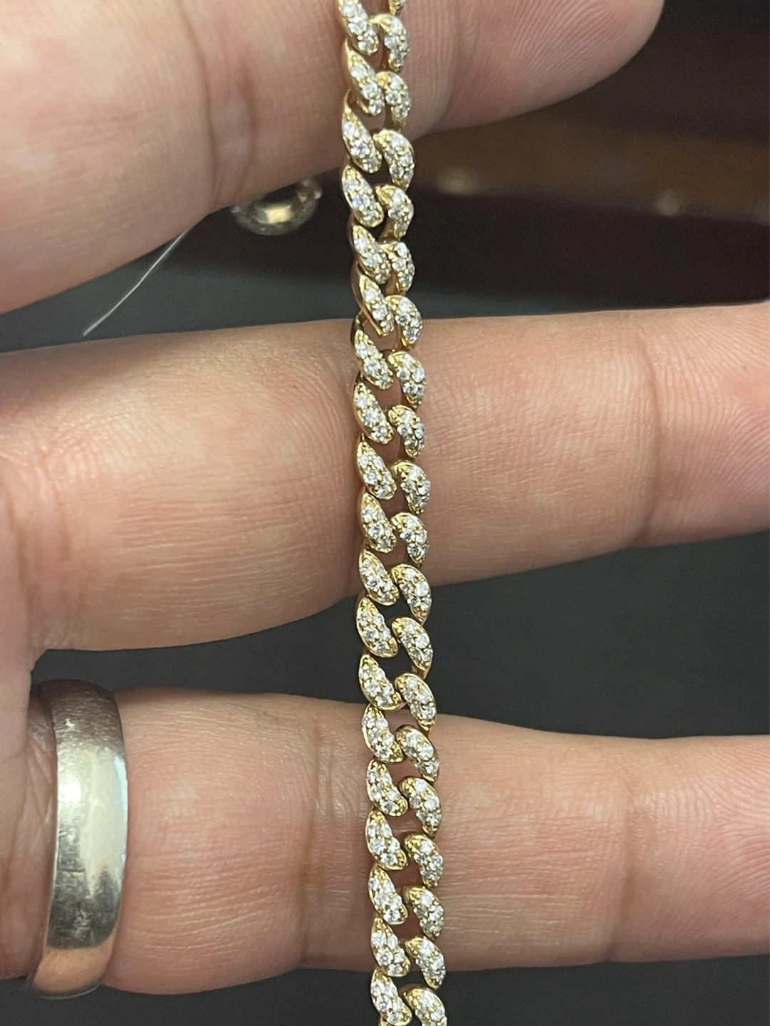 Gold Diamond Cuban Link Bracelet custom made