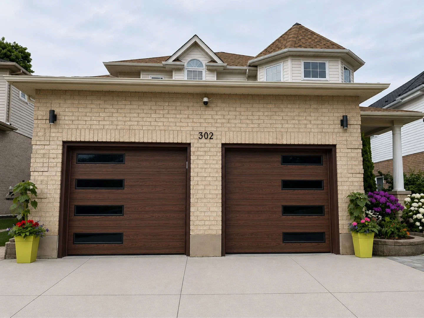 Modern Wood Garage Doors with Windows