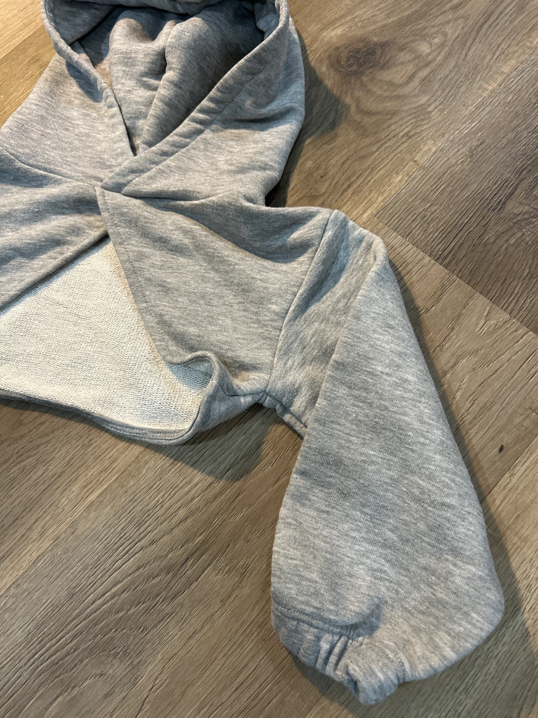 Zara Grey Cropped Hoodie girls - photo 3