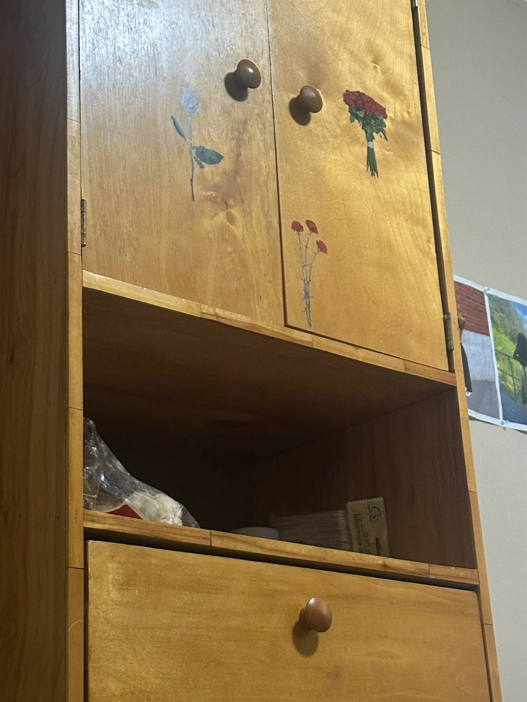 Wooden Wardrobe with Drawers and Cabinet - photo 3