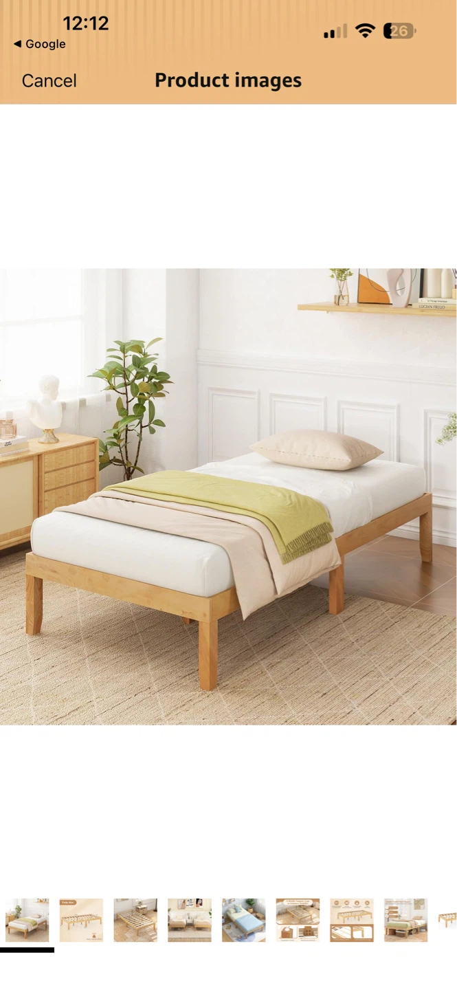 Twin Size Wooden Bed Frame - photo 3