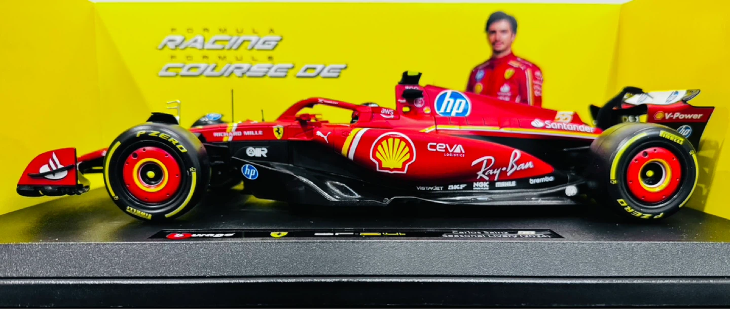 Bburago 1:18 Ferrari SF-24 Carlos Sainz Diecast model