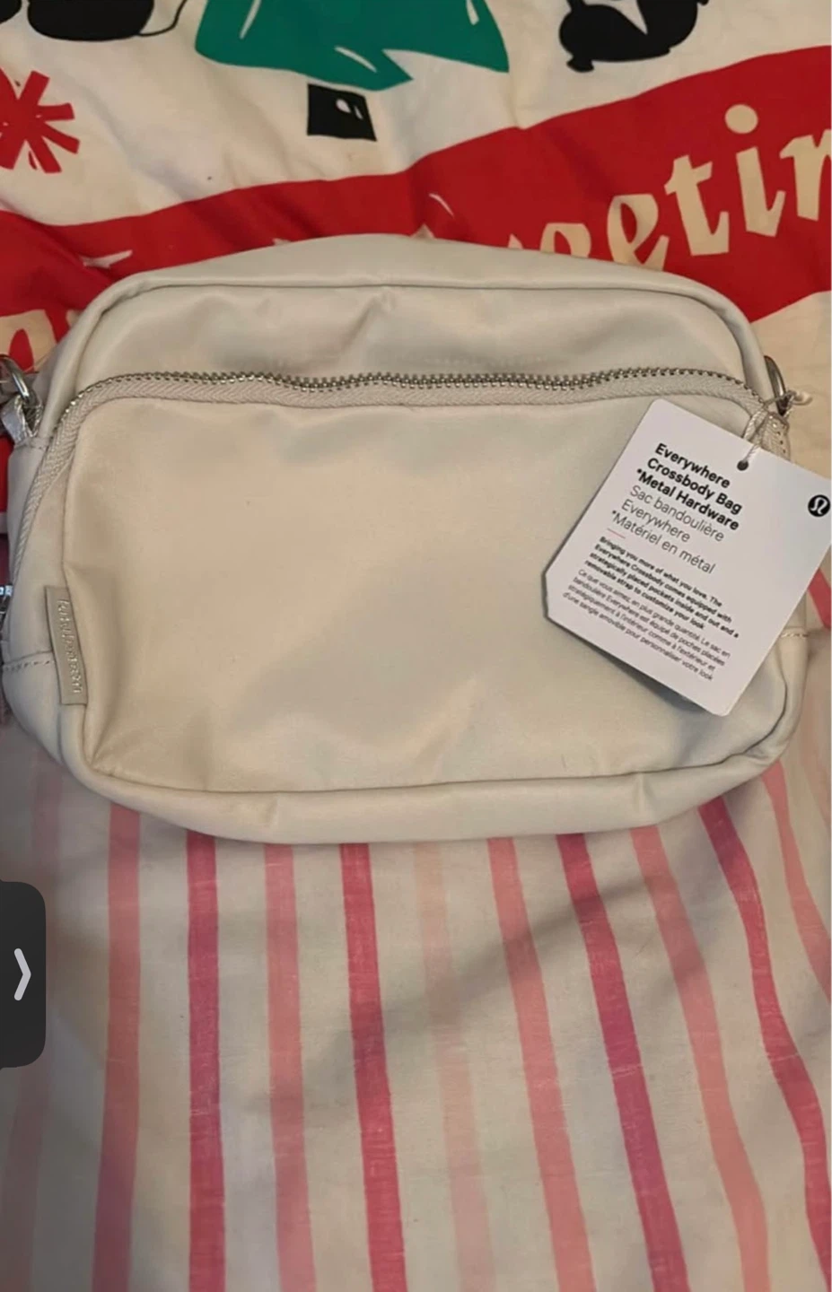 Lululemon crossbody bag bone silver logo 2L tags on