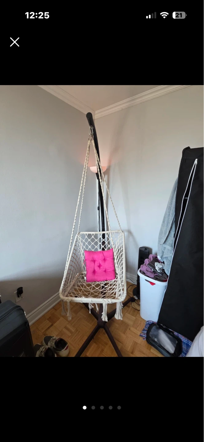 Macrame Hanging Chair with Stand