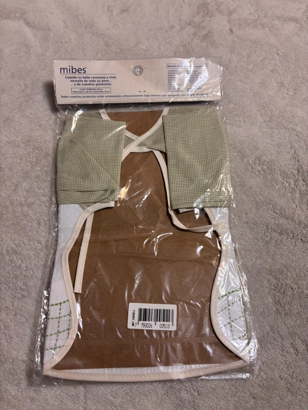 Mibes Sleeved Baby Bib with Duck Design - photo 2