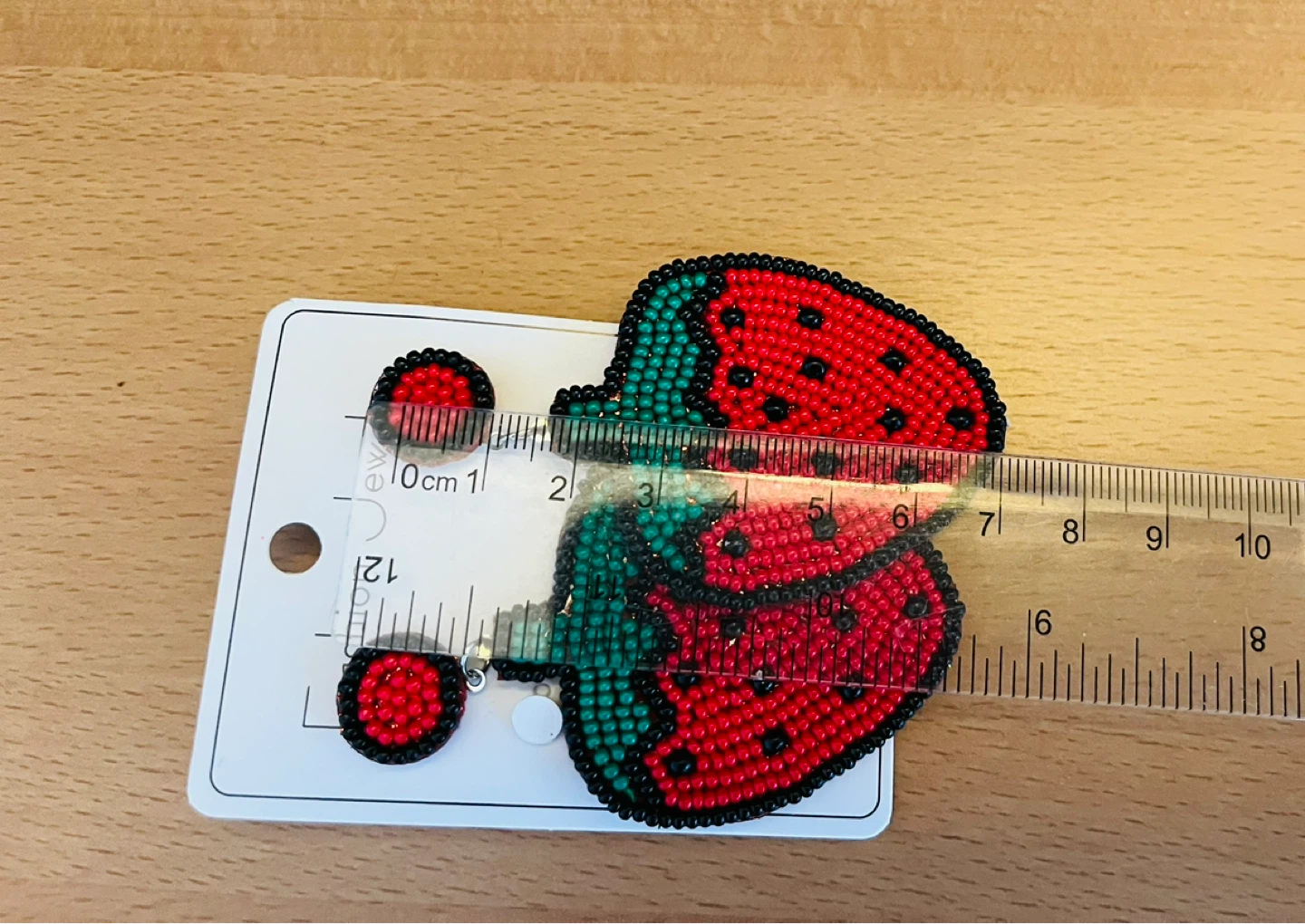 Strawberry Beaded Earrings - photo 4