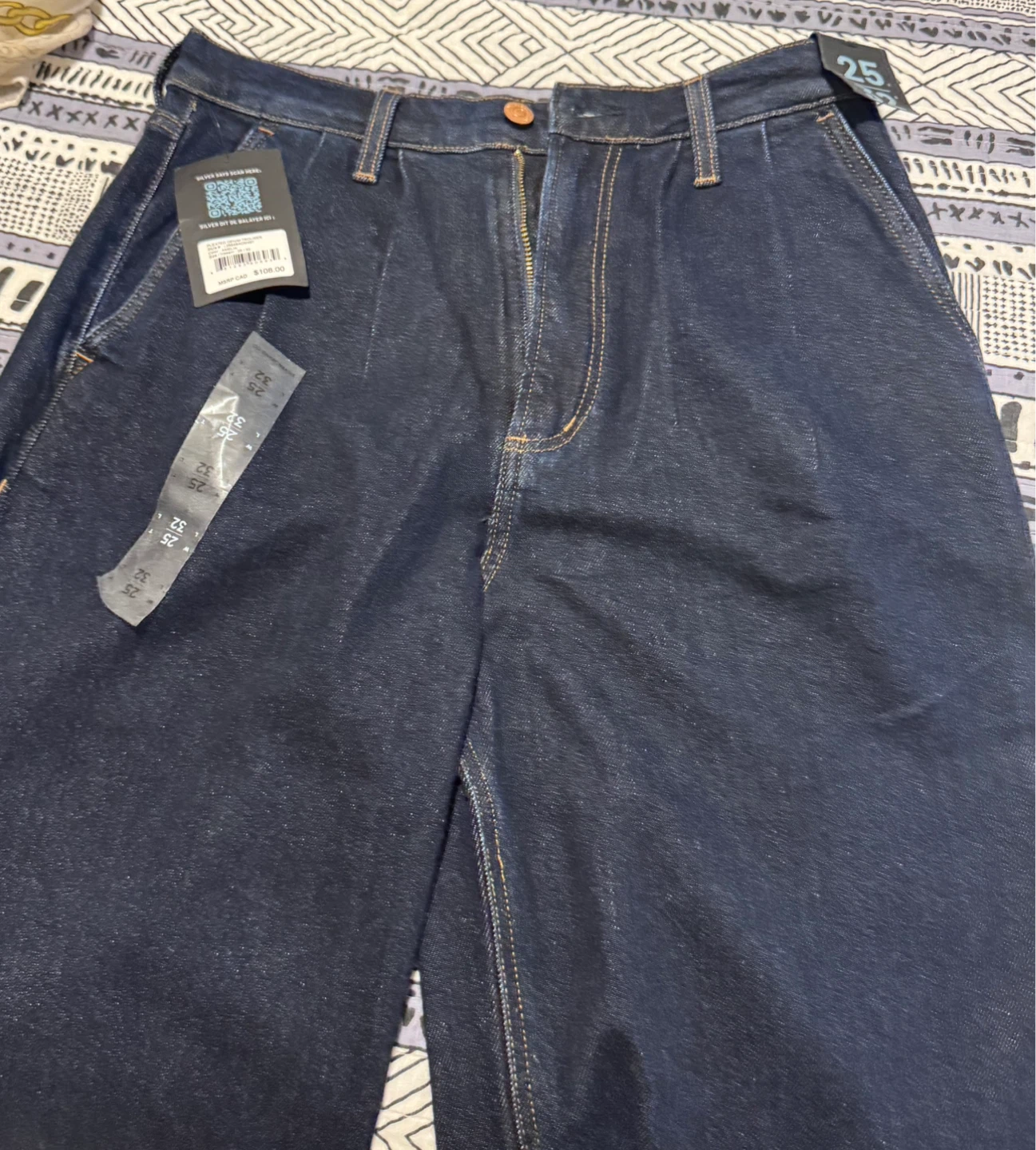 Silver Jeans Co. Pleated Denim Trouser Jeans