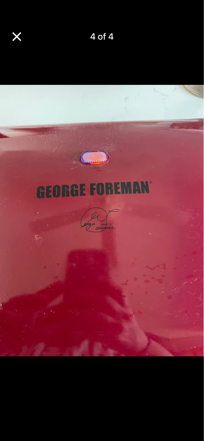 George Foreman Grill Red Electric Indoor Grill