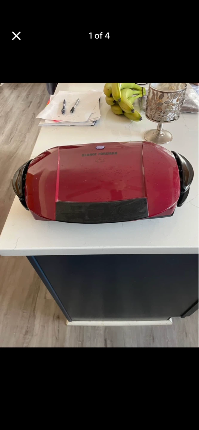 George Foreman Grill Red Electric Indoor Grill - photo 2