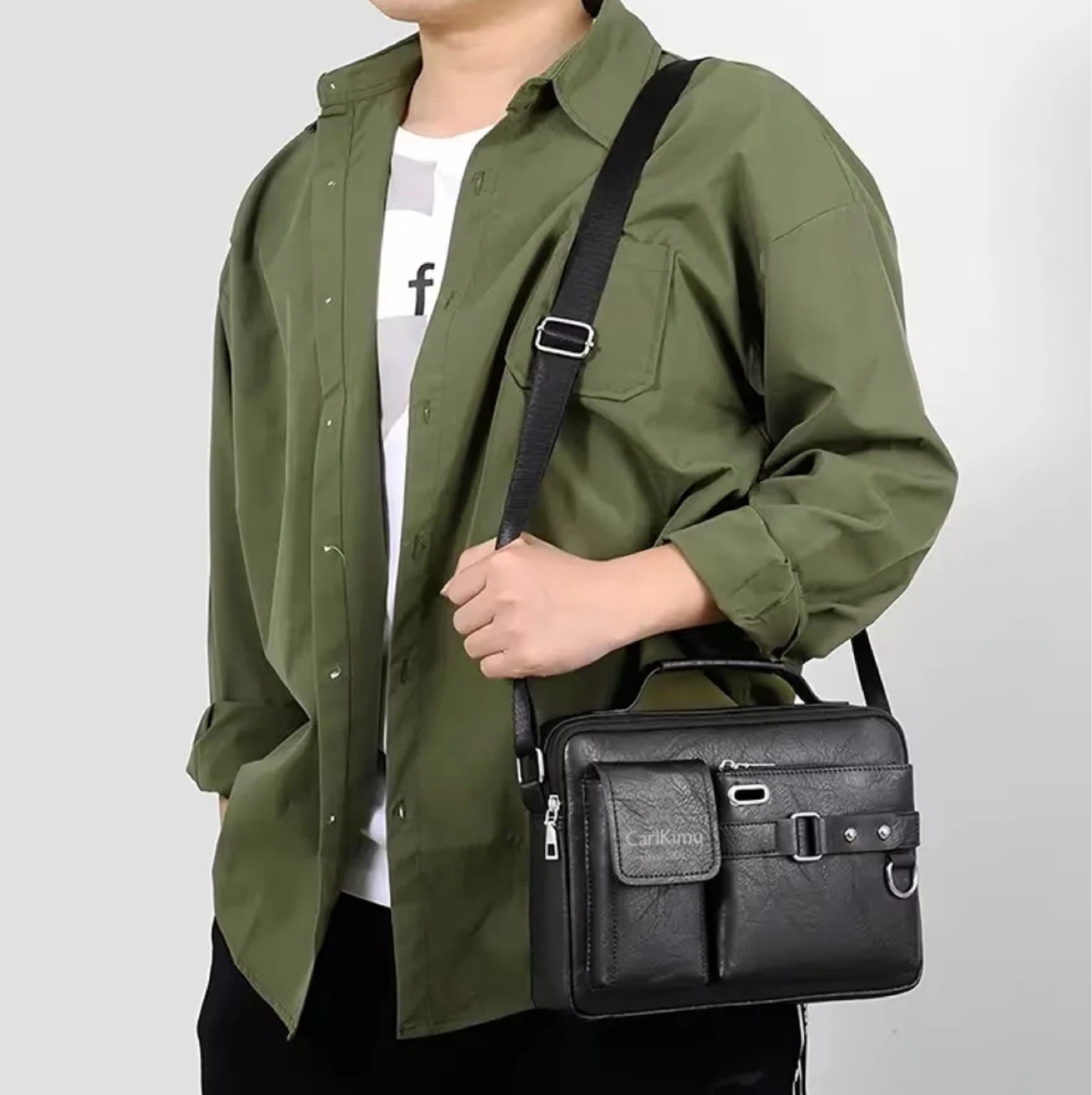 Men's Messenger Bag - Black