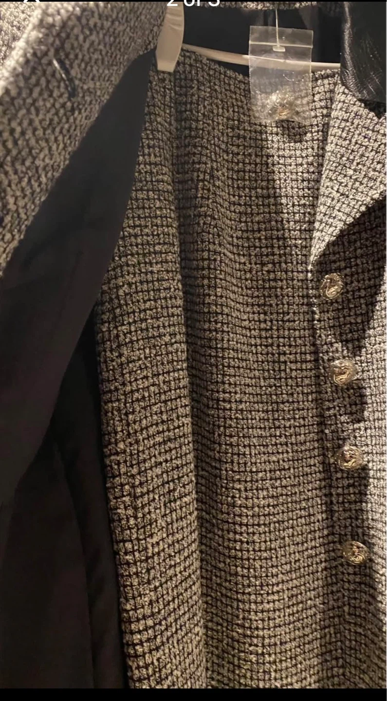 Grey tweed suit  - new - size 10. Jacket and skirt - photo 2