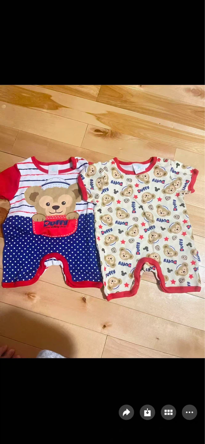 Duffy the Bear Baby Rompers (2-Pack)