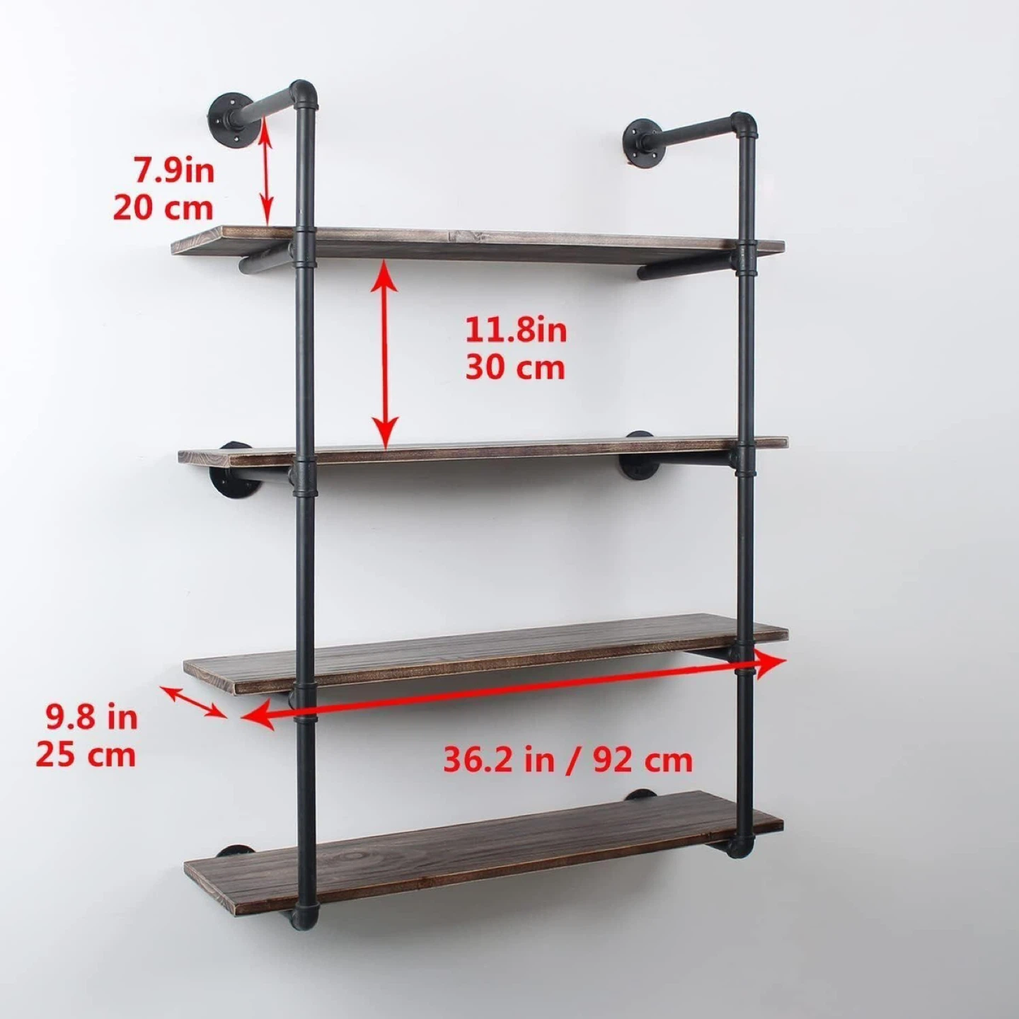 4-Tier Industrial Pipe Shelf - photo 2