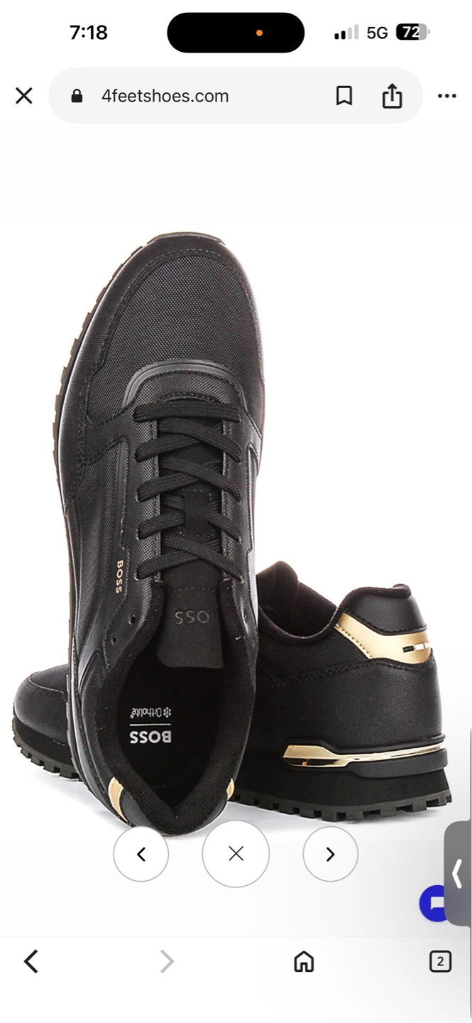 BOSS Parkour-L Runn sdny Sneakers - Black/Gold - Size US 11 - photo 3