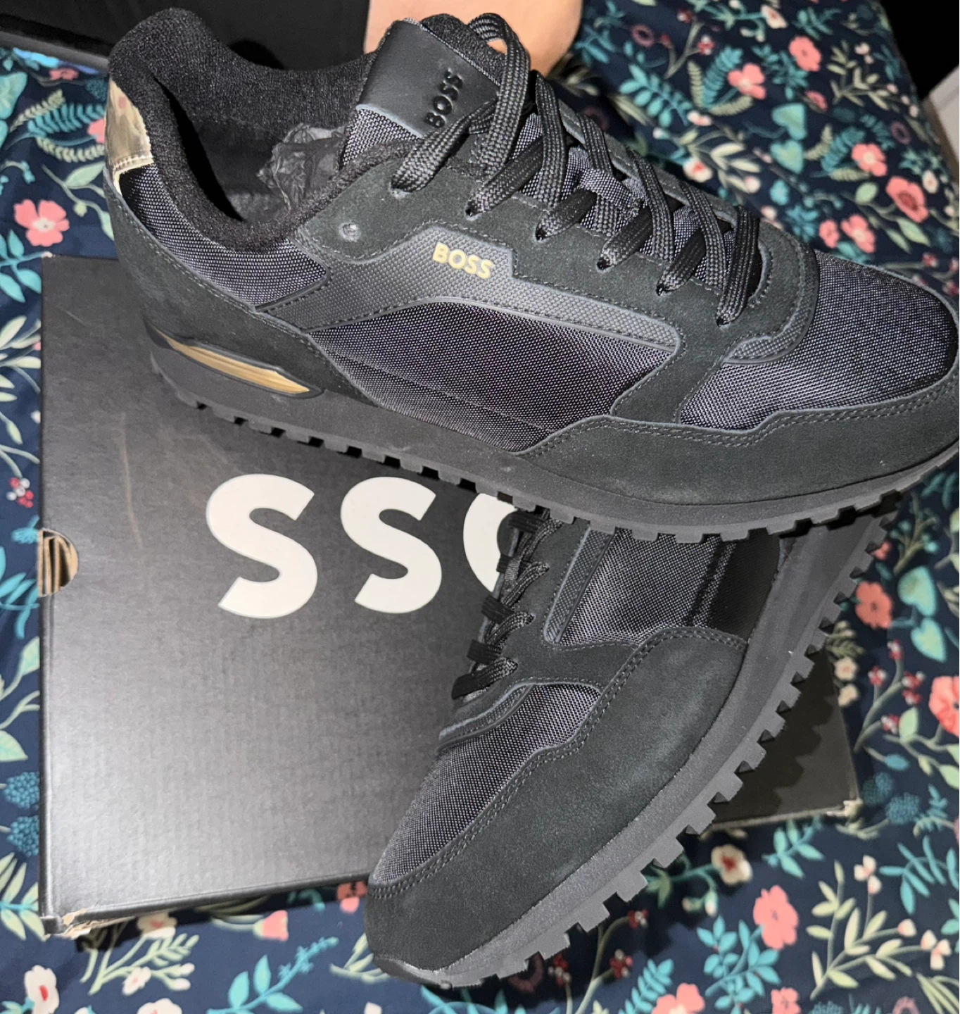 BOSS Parkour-L Runn sdny Sneakers - Black/Gold - Size US 11 - photo 2