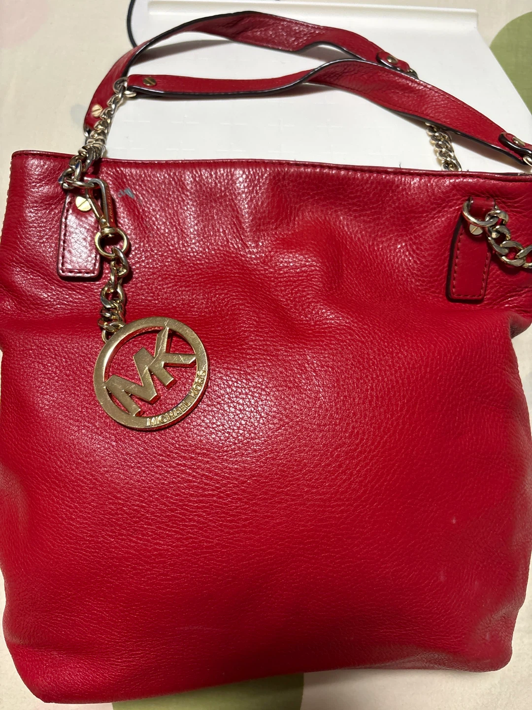 Michael Kors Red Leather Tote Bag - photo 2