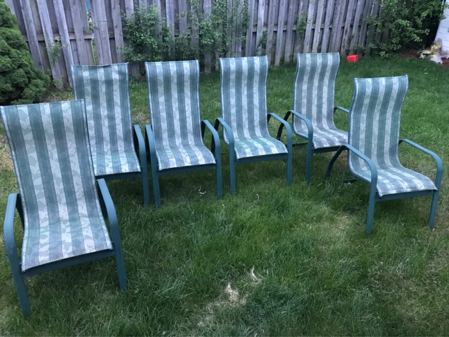 Set of 6 Outdoor Patio Chairs