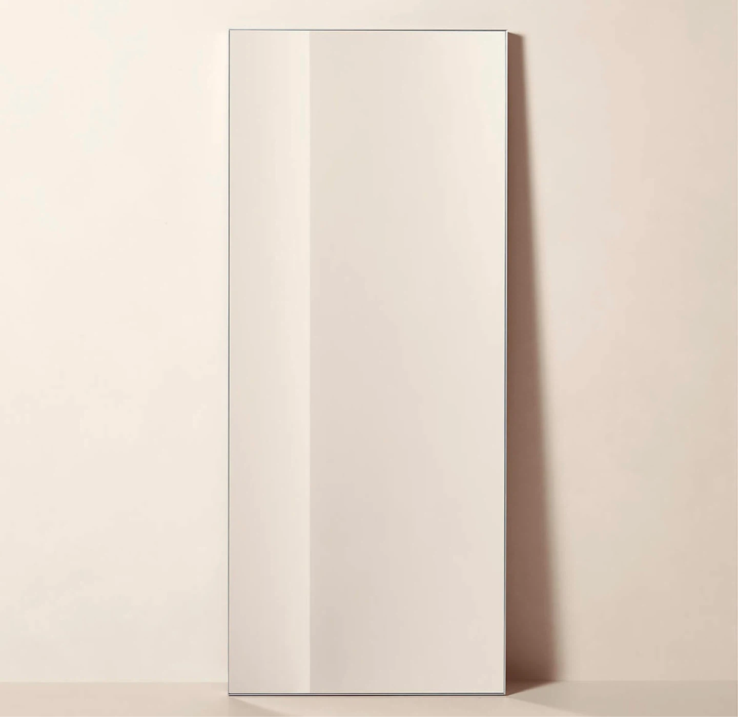 CB2 Mirror - Infinity Modern Silver Full-Length Floor Mirror 32"