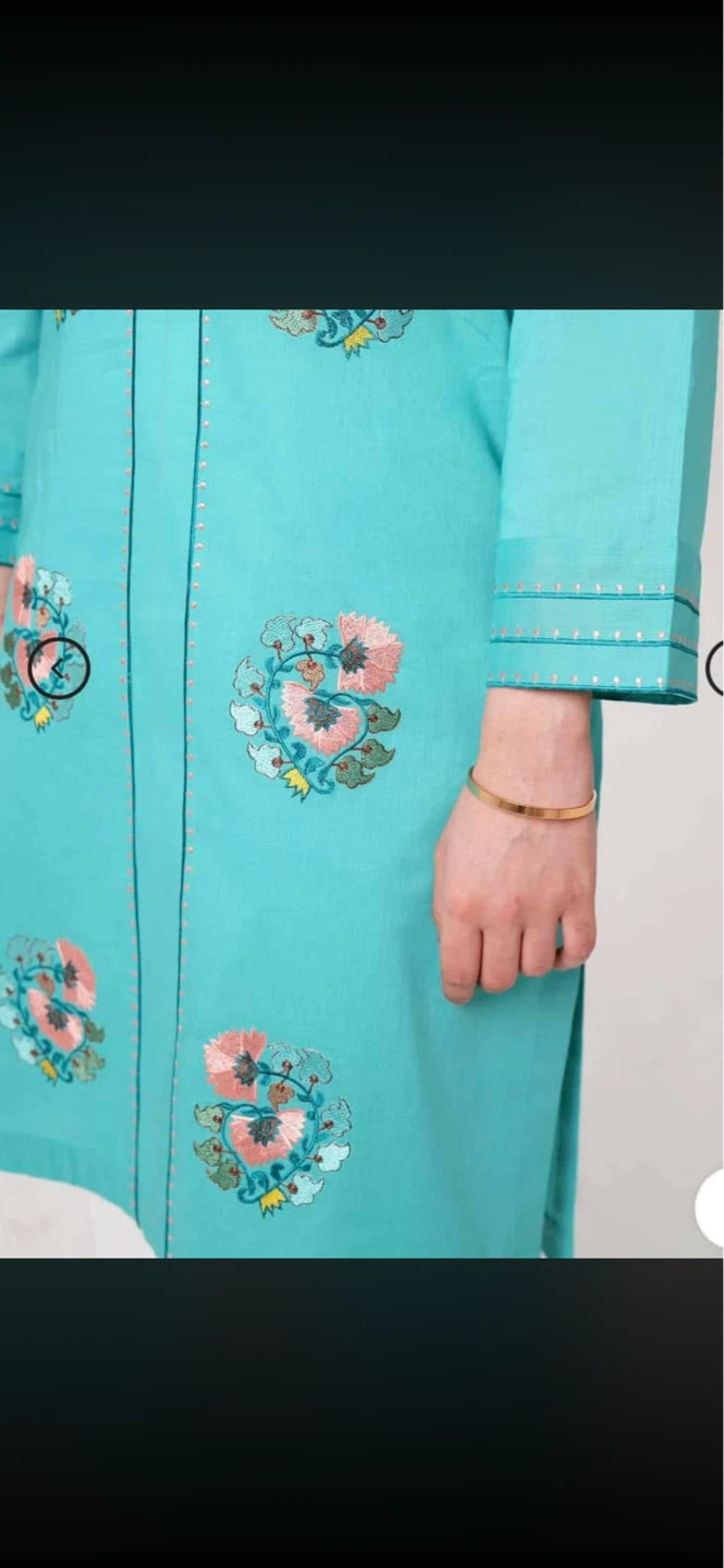 Nishat Turquoise Embroidered Kurta - photo 2
