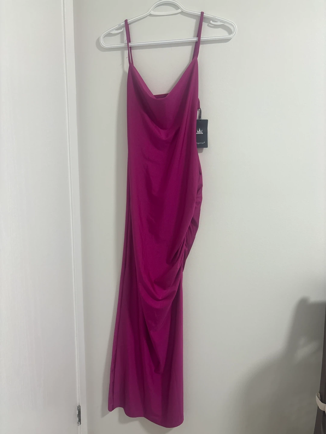 Brand new Pink Ruched Midi Dress