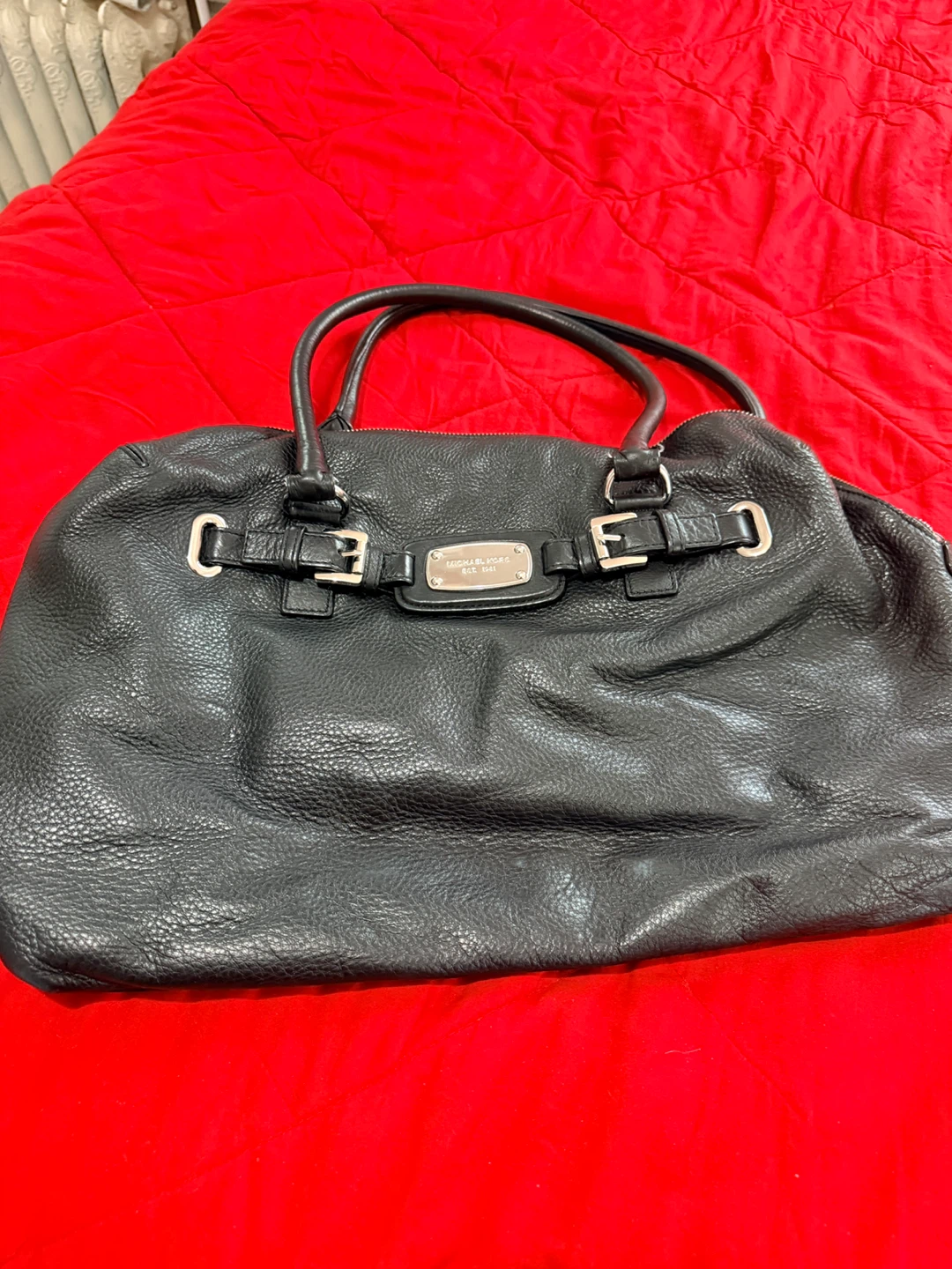 Michael Kors Black Leather Tote Bag