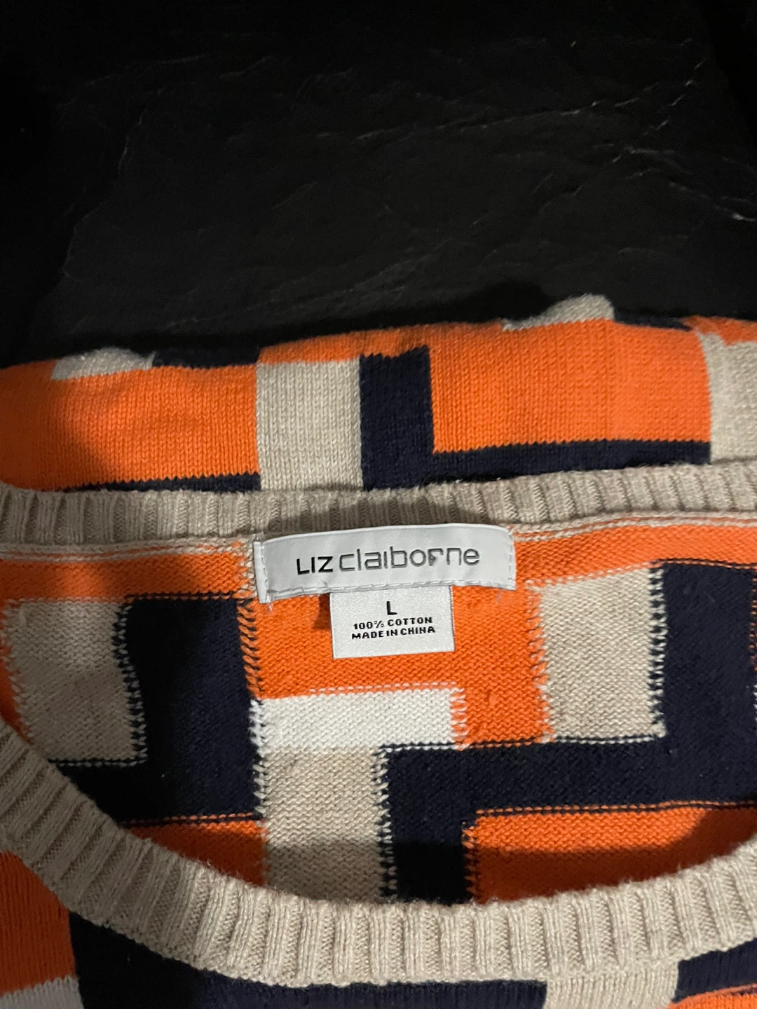 Liz Claiborne Geometric Print Sweater - Size L - photo 2