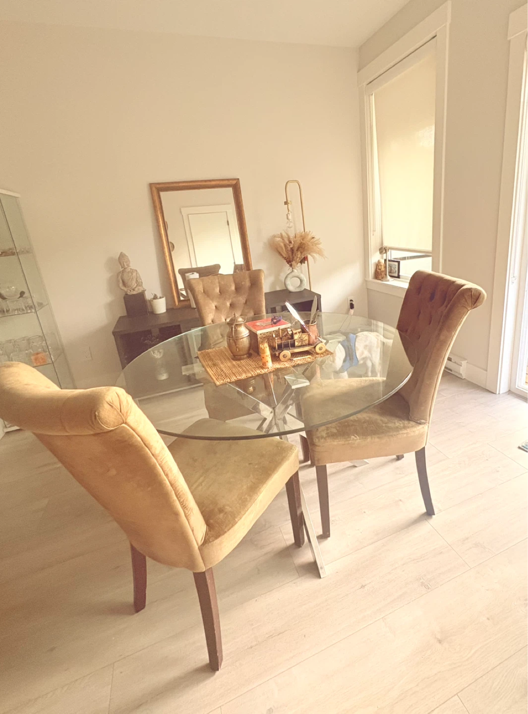 Glass Top Dining Table + 3 chairs - photo 3