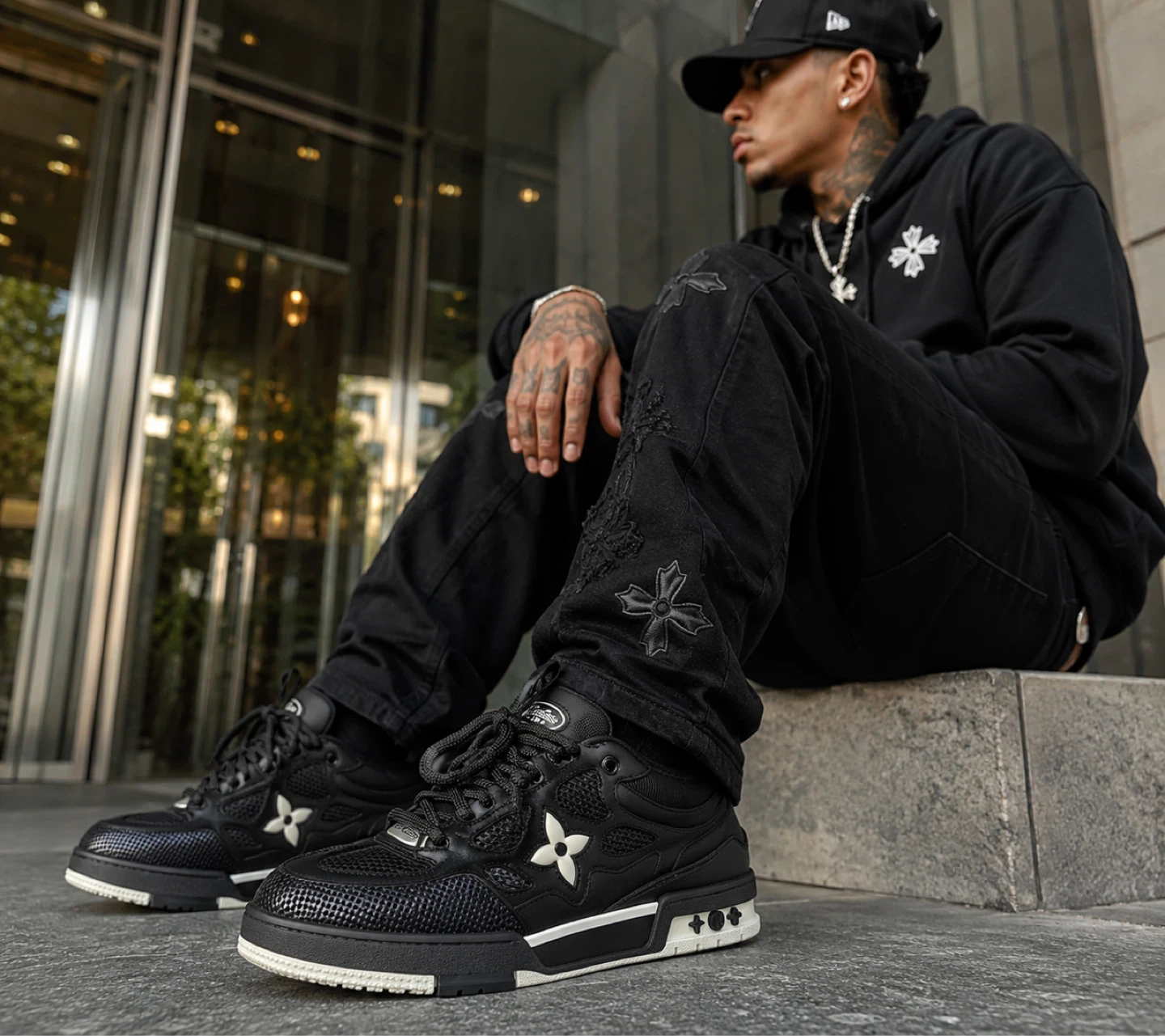 Louis Vuitton LV Skate Sneaker Black White - photo 2