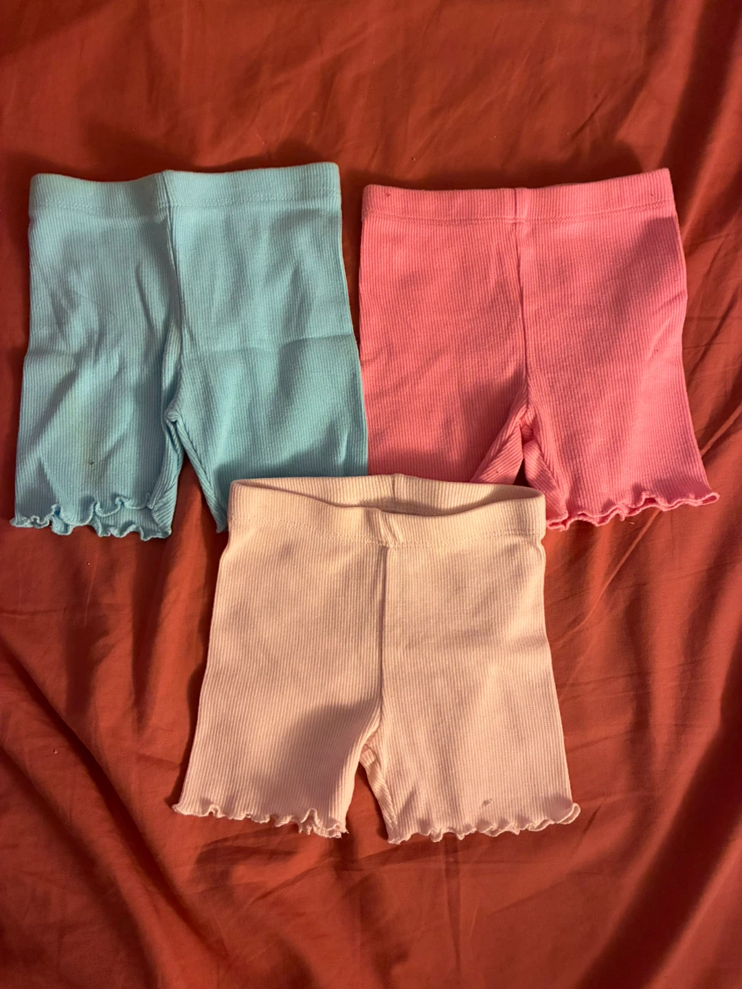 Kids Ribbed Bike Shorts Pack (3 Pairs)