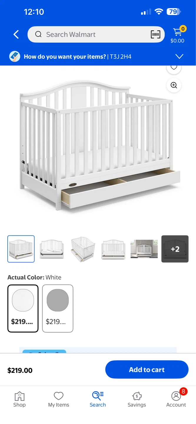 White Baby Crib - photo 2