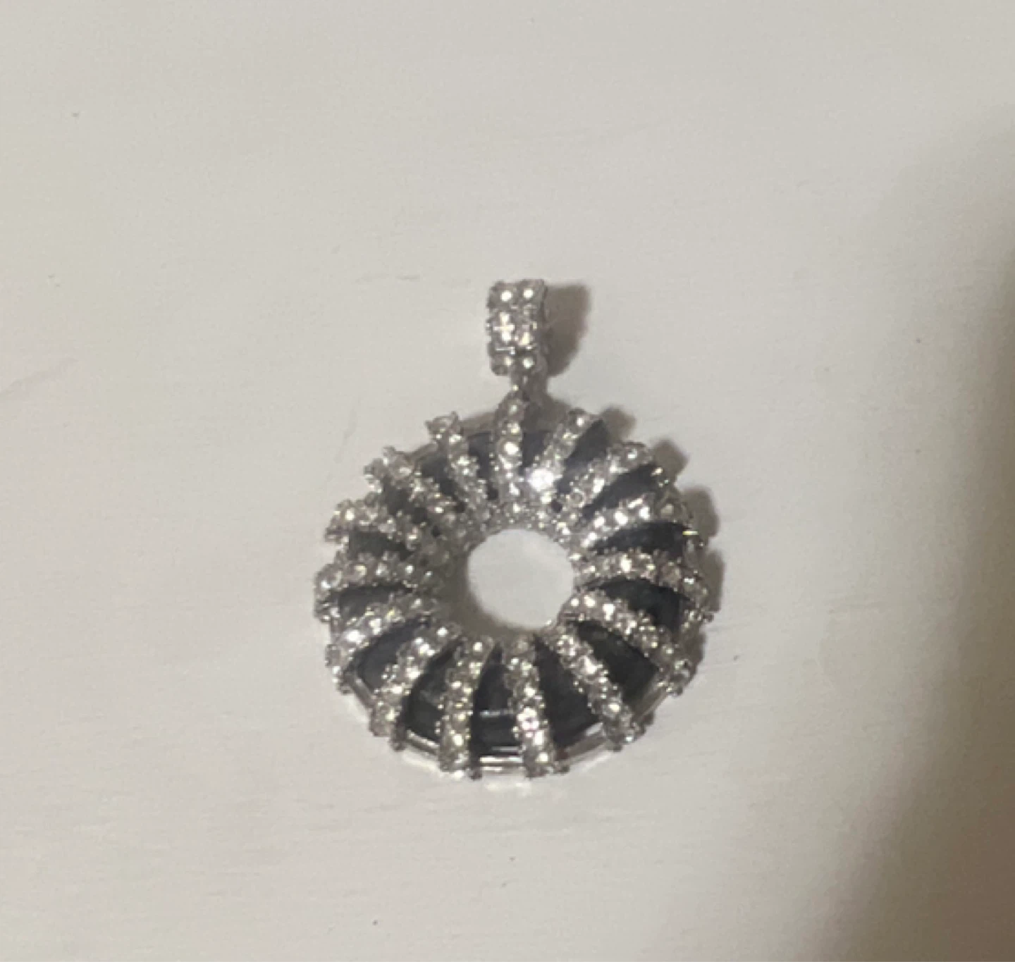 Vintage Betsey Johnson Sparkly Round Pendant